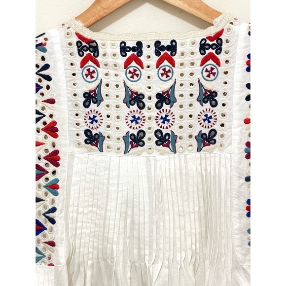 NWT Sea New York Women's Top Size XS Embroidered Flutter Sleeve Top - Picture 11 of 15